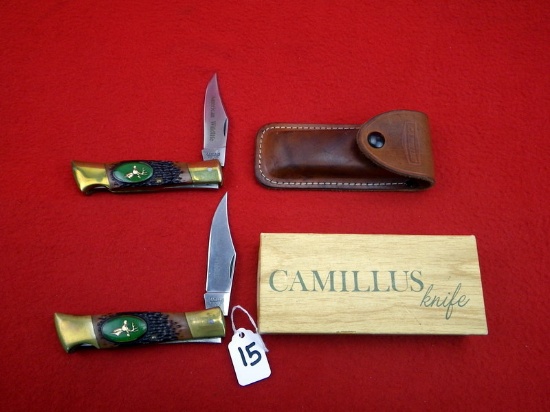 (2) Camillus Wildlife Series 3 1/2" #11 Lok Blade Knives