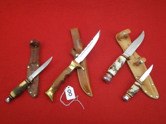 3 Sets Fixed Blade German Made Hunting Knives