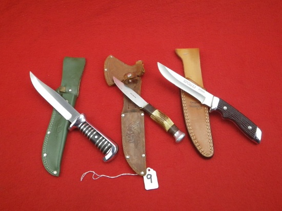 3 Sets Fixed Blade German Made Hunting Knives