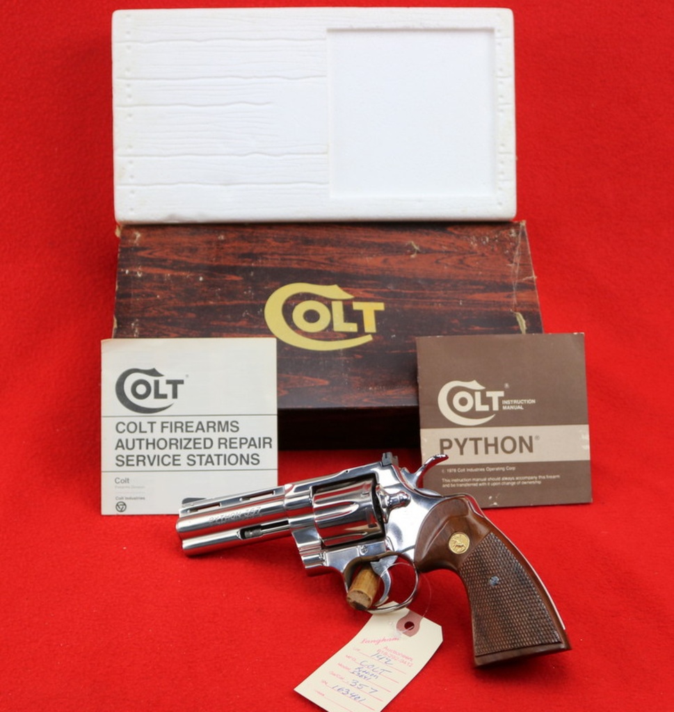 Colt Python Model I3641 Revolver With Original Factory Cardboard 