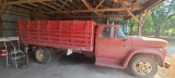 1961 GMC 4000 Single Axle Grain Truck, V6 Gas, Engine, 15' Stake Site Box/H