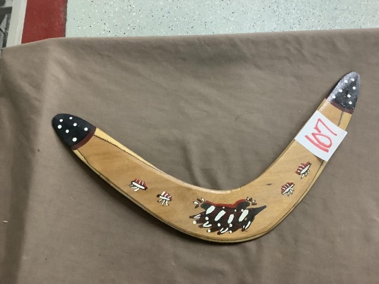 Painted boomerang