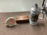 North American hunting club Stein/ wooden box/night light