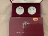 US MINT 1983S & 1984S OLYMPIC SILVER $ PROOF 2 PC.
