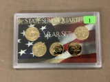 GOLD PLATE 2002-D QUARTERS - 5 PCS