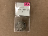 1829 DRAPED BUST 50 CENT XF