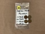 Indian head pennies-1-1903/1-1904/1-1905/1-1906