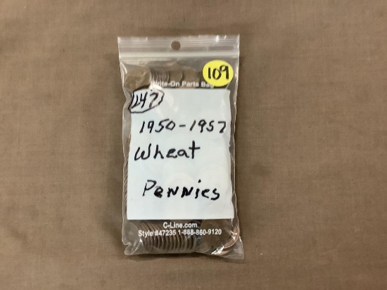147 wheat pennies (1950-1957)