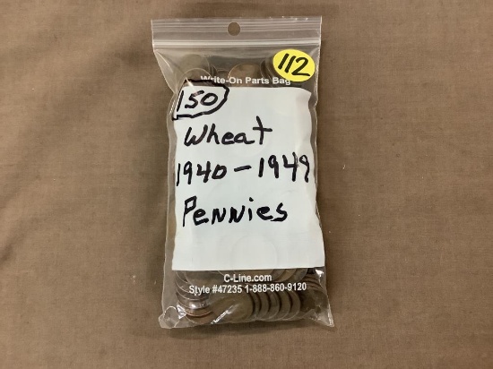 150 wheat pennies (1940-1949)