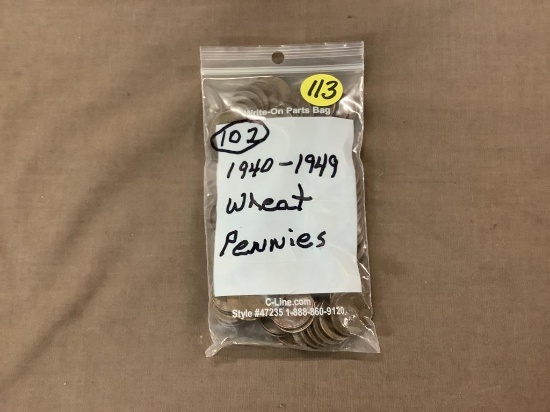 102 wheat pennies (1940-1949)