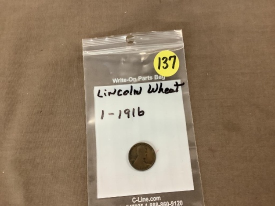 Lincoln wheat penny 1-1916