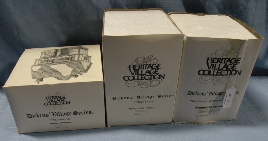 3 - DEPT. 56 HERITAGE VILLAGE COLLECTION DICKENS VILLAGES - 3 TIMES MONEY