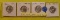 1946-D, 47-D, 50-D, 52-D SILVER WASHINGTON QUARTERS - 4 TIMES MONEY