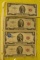 1953, 53-A, 53-B, 53-C RED SEAL TWO DOLLAR NOTES - 4 TIMES MONEY