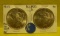 1922 W/DIE BREAK, 1922-D SILVER PEACE DOLLARS - 2 TIMES MONEY