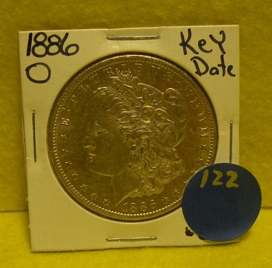 1886-O MORGAN SILVER DOLLAR - KEY DATE