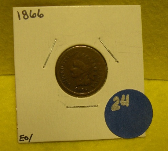 1866 INDIAN HEAD PENNY