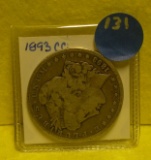 1893-CC MORGAN SILVER DOLLAR