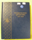 WASHINGTON QUARTERS BOOK W/17 COINS - 1932-1940