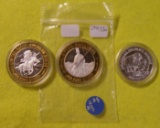 3 - .999 FINE SILVER ROUNDS - 3 TIMES MONEY