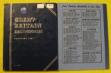 GREAT BRITIAN HALFPENNIES BOOK W/35 COINS - 1937-1966