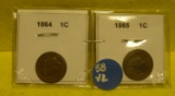 1864, 1865 INDIAN HEAD PENNIES - 2 TIMES MONEY