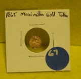 1865 MAXIMILLAN GOLD TOKEN