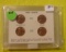 1960 LINCOLN CENT COLLECTION - 4 COINS