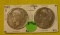 1925-S, 26-D SILVER PEACE DOLLARS - 2 TIMES MONEY