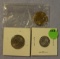 3 ASSORTED COINS - DOLLAR, QUARTER, DIME