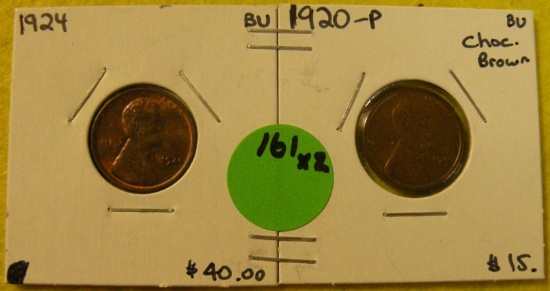1920, 1924 WHEAT PENNIES - 2 TIMES MONEY