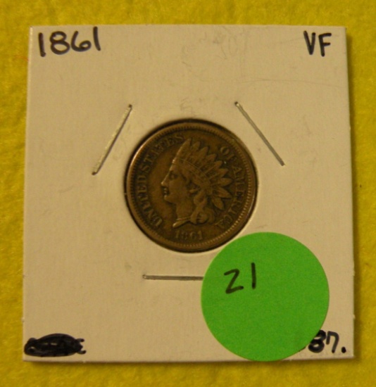 1861 INDIAN HEAD PENNY