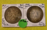 2 - 1968 SILVER 25 PESOS OLYMPIC COINS - 2 TIMES MONEY
