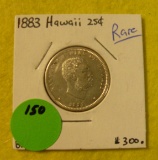 1883 HAWAII SILVER QUARTER - RARE