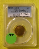 1909-S VDB WHEAT PENNY - GRADED UNC DETAILS