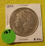 1892 MORGAN SILVER DOLLAR