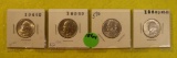 1946-D, 55-D, 57-D, 60-D SILVER WASHINGTON QUARTERS - 4 TIMES MONEY