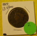 1817 U.S. LARGE CENT - 13 STARS