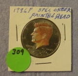 1996 KENNEDY HALF DOLLAR - PAINTED HEAD