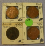 1896, 2-1961, 1963 ENGLISH PENNIES