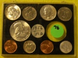 1956 U.S. MINT SET - P, D MARKS - 9 COINS