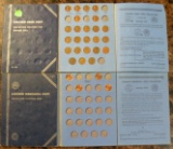 2 LINCOLN CENT BOOKS W/129 COINS - 1941-1982