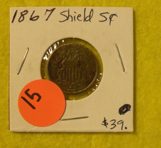 1867 SHIELD NICKEL