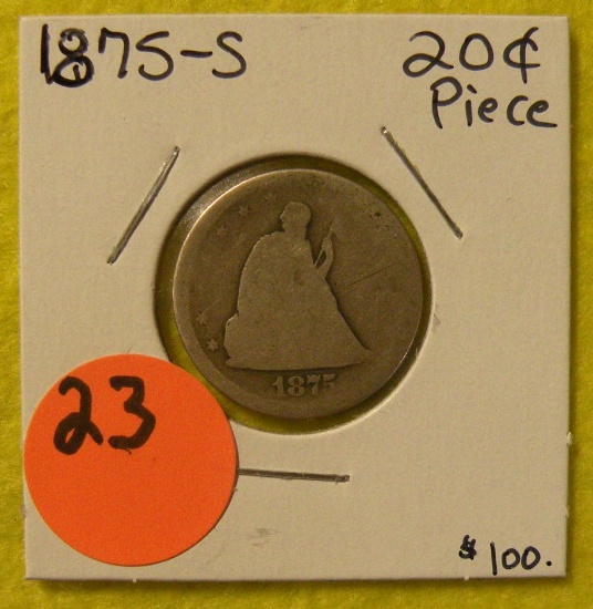 1875-S SEATED LIBERTY 20 CENT PIECE