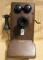 KELLOGG SWITCHBOARD AND SUPPLY CO. WOODEN CRANK TELEPHONE