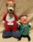 2 VTG. RUBBER AND STUFFED DOLLS
