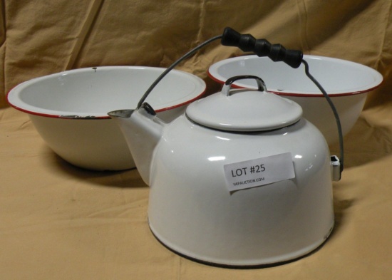 3 PC. ENAMELWARE LOT