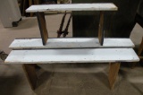 3 HANDMADE PRIMITIVE WOOD BENCHES - WILL NOT SHIP