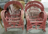 2 RUSTIC TWIG ARM CHAIRS - WILL NOT SHIP
