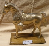 BRASS STYLE HORSE STATUE